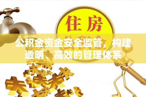 马鞍山公积金资金安全监管，构建透明、高效的管理体系