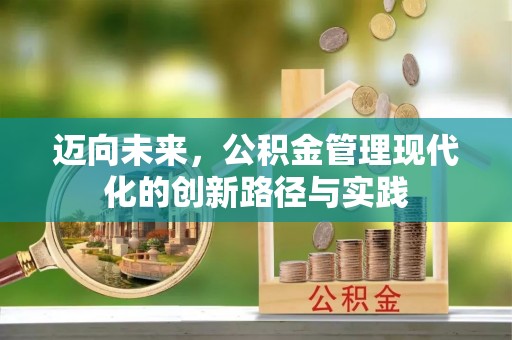 马鞍山迈向未来，公积金管理现代化的创新路径与实践